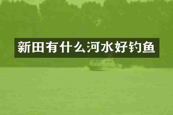 新田有什么河水好钓鱼