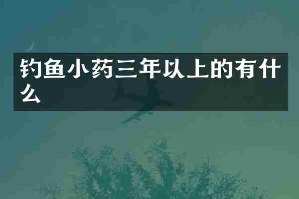 钓鱼小药三年以上的有什么