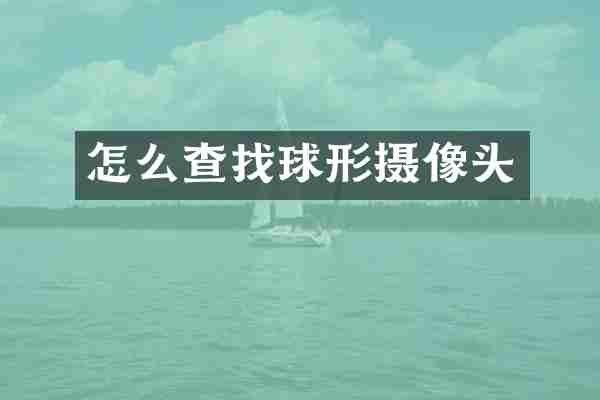 怎么查找球形摄像头