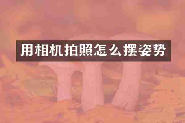 用相机拍照怎么摆姿势
