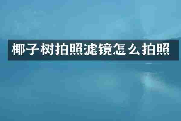 椰子树拍照滤镜怎么拍照