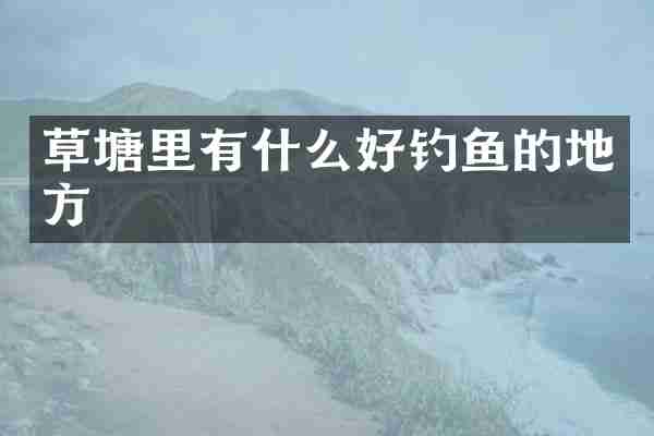 草塘里有什么好钓鱼的地方