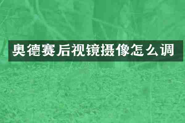 奥德赛后视镜摄像怎么调
