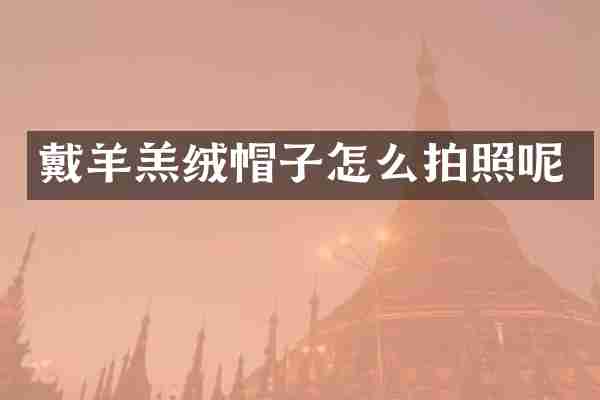 戴羊羔绒帽子怎么拍照呢