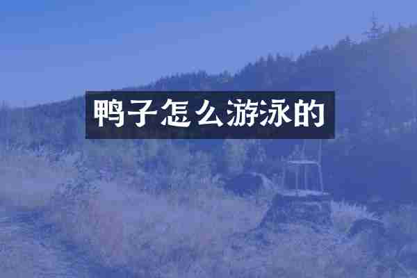 鸭子怎么游泳的