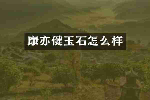 康亦健玉石怎么样