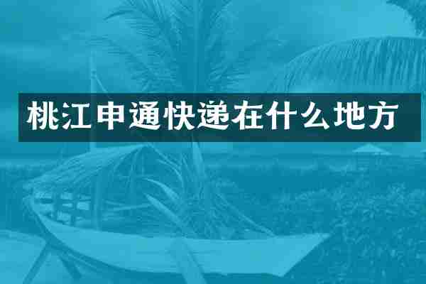 桃江申通快递在什么地方