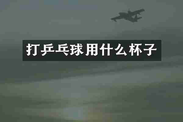 打乒乓球用什么杯子