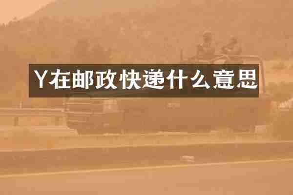 Y在邮政快递什么意思