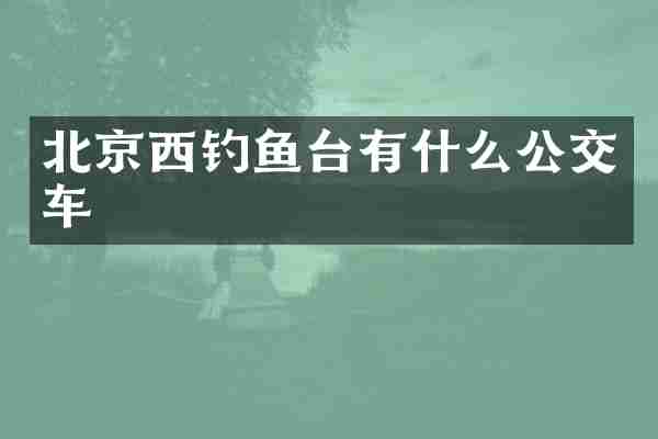 北京西钓鱼台有什么公交车