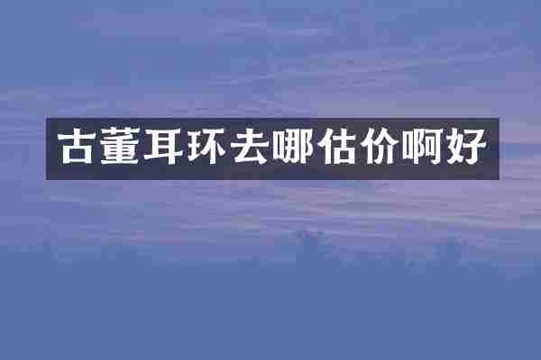 古董耳环去哪估价啊好