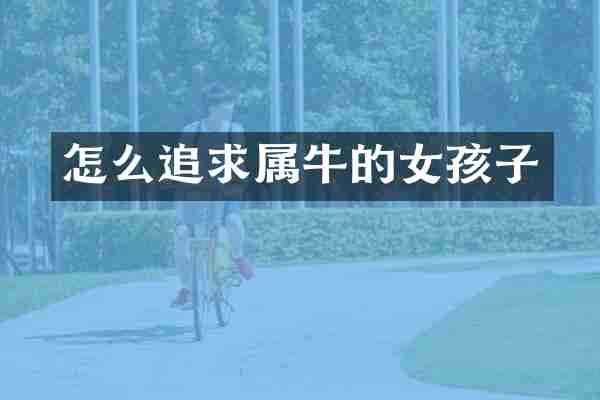 怎么追求属牛的女孩子