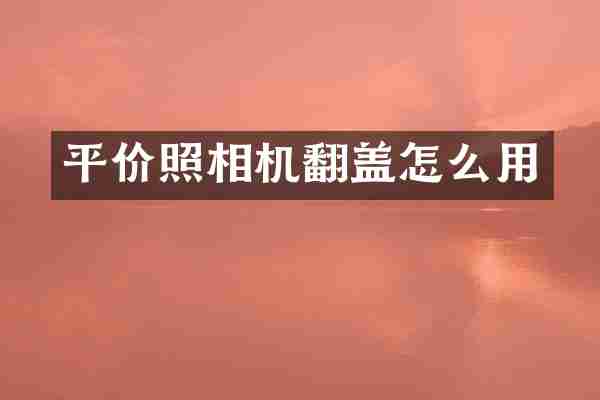 平价照相机翻盖怎么用