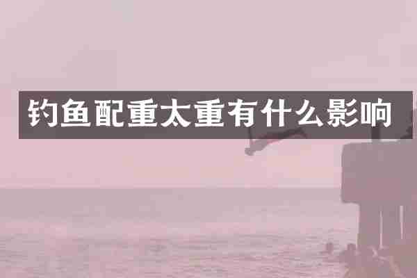 钓鱼配重太重有什么影响