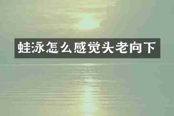 蛙泳怎么感觉头老向下