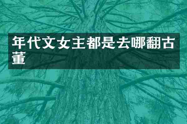 年代文女主都是去哪翻古董