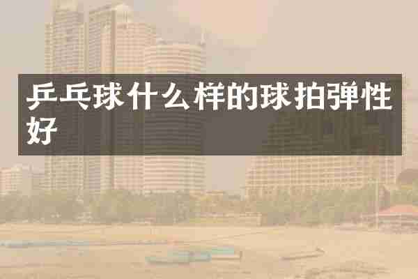 乒乓球什么样的球拍弹性好