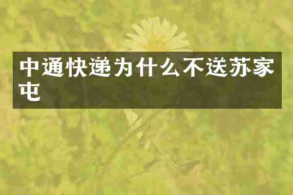 中通快递为什么不送苏家屯