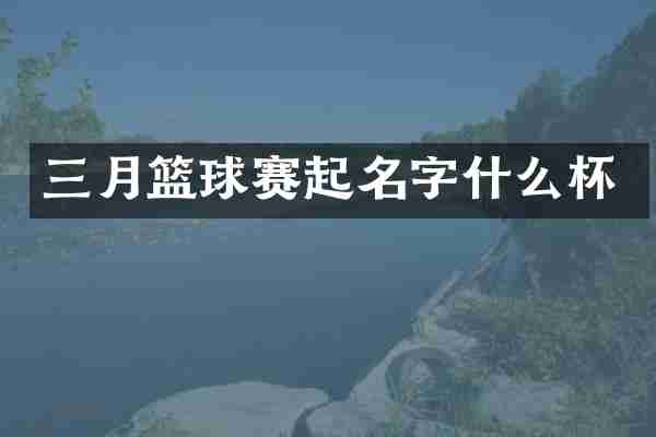 三月篮球赛起名字什么杯