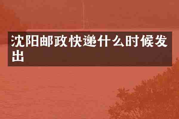 沈阳邮政快递什么时候发出
