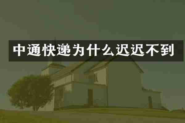 中通快递为什么迟迟不到
