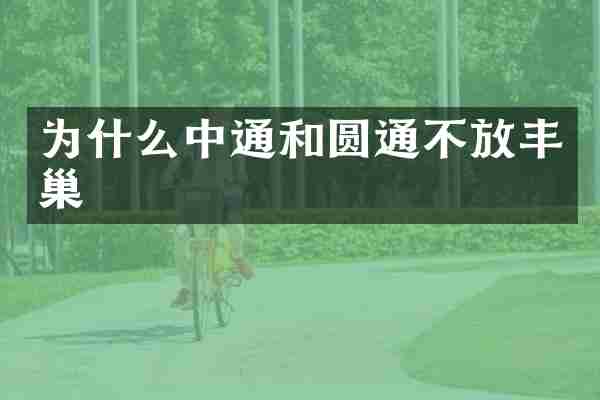 为什么中通和圆通不放丰巢