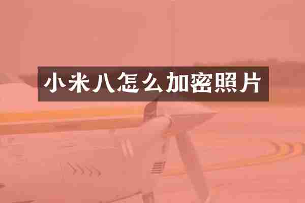 小米八怎么加密照片