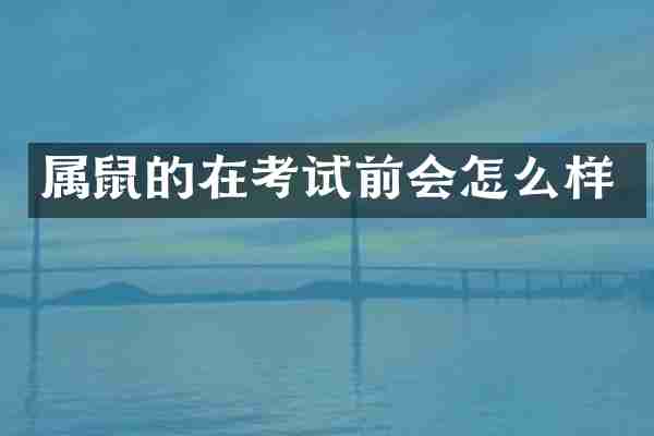 属鼠的在考试前会怎么样