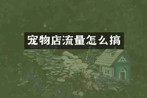 宠物店流量怎么搞