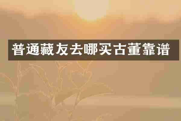 普通藏友去哪买古董靠谱