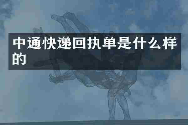 中通快递回执单是什么样的