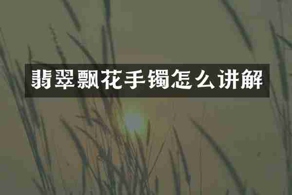 翡翠飘花手镯怎么讲解