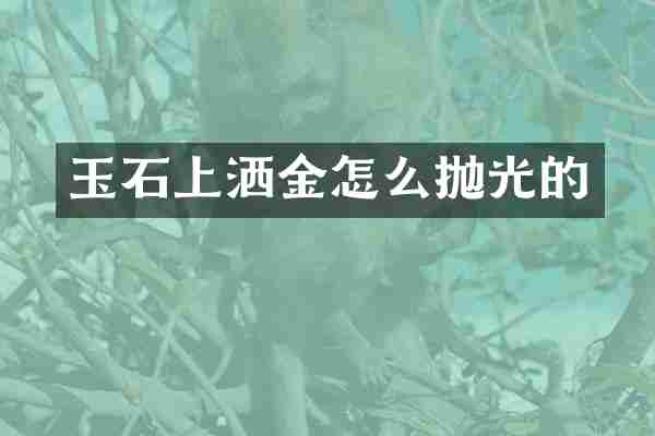 玉石上洒金怎么抛光的