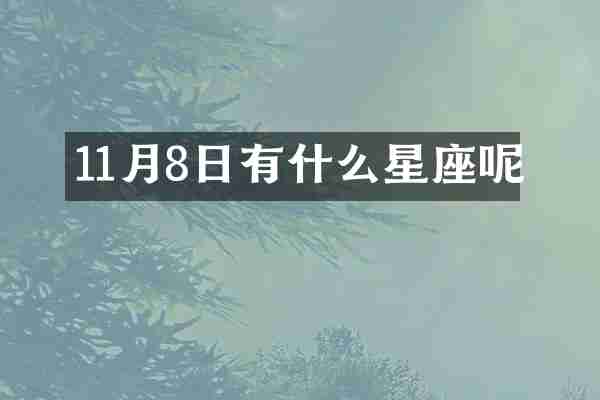 11月8日有什么星座呢