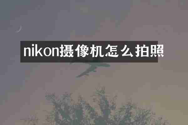 nikon摄像机怎么拍照