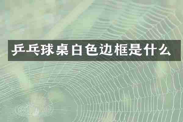 乒乓球桌白色边框是什么