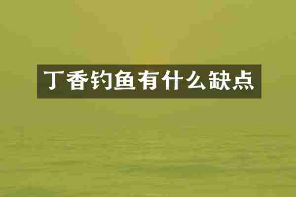 丁香钓鱼有什么缺点