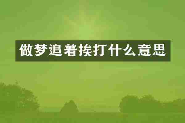 做梦追着挨打什么意思