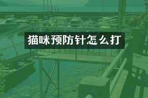 猫咪预防针怎么打