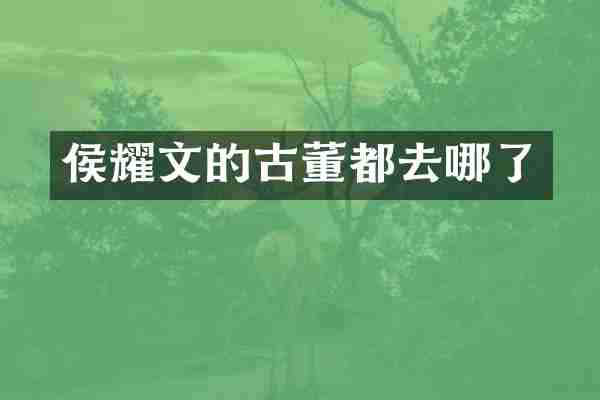 侯耀文的古董都去哪了