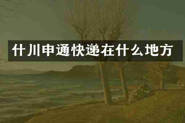 什川申通快递在什么地方