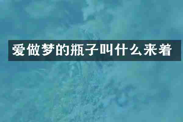 爱做梦的瓶子叫什么来着