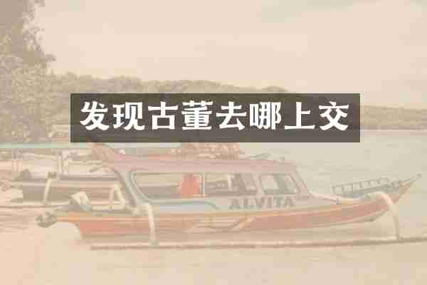 发现古董去哪上交