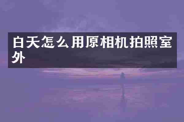 白天怎么用原相机拍照室外