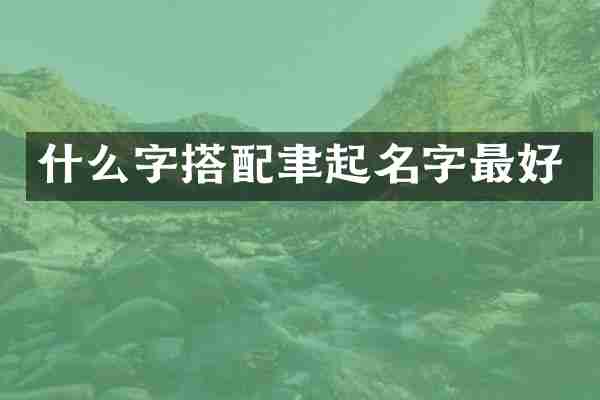 什么字搭配聿起名字最好