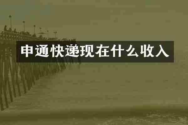 申通快递现在什么收入
