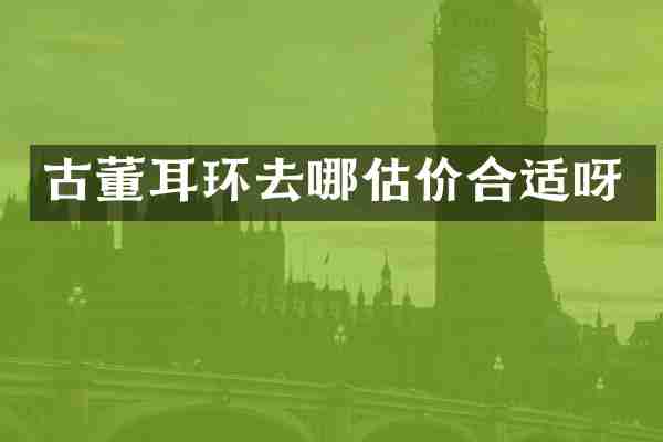 古董耳环去哪估价合适呀