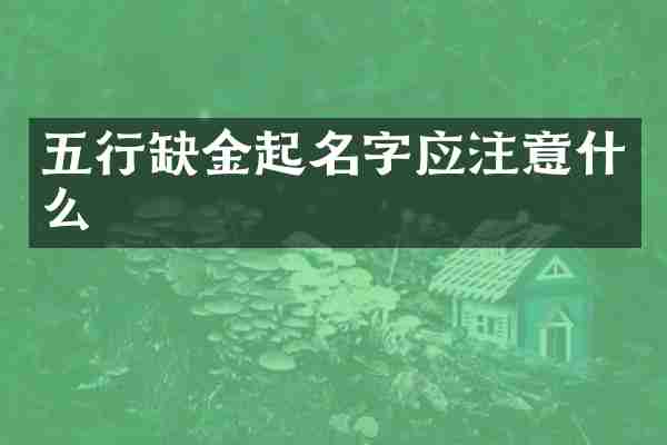 五行缺金起名字应注意什么