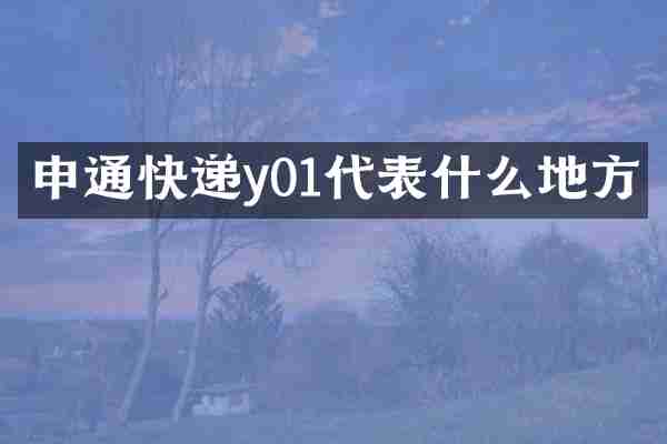 申通快递y01代表什么地方