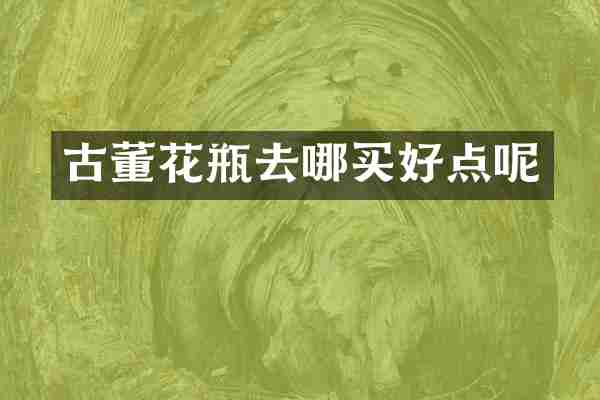 古董花瓶去哪买好点呢
